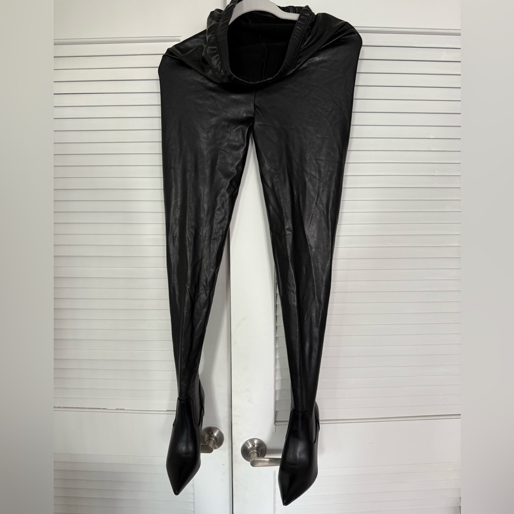 Azalea Wang KayKay Sexy stiletto Slim boot pants in black stretch - Picture 4 of 12